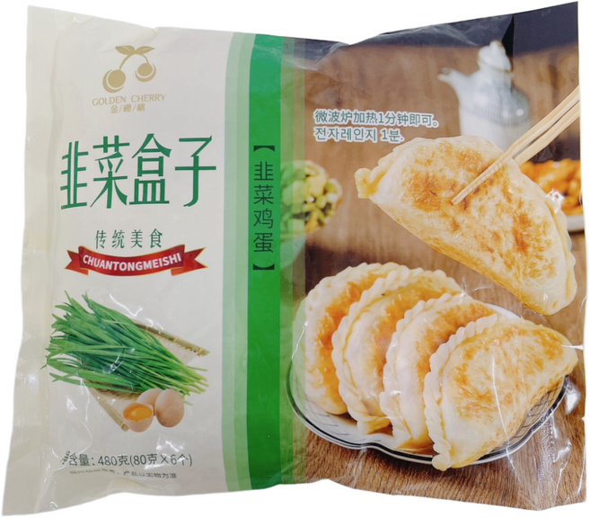 <자매중국식품> jiucaihezi 쥬차이허즈 계란부추군만두 중국만두 중국군만두, 2개, 400g