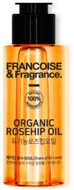 프랑스와즈 100% 순수 유기농 로즈힙오일 기미 잡티 보습과 탄력을 위한 자연의 힘 50ml, 5개