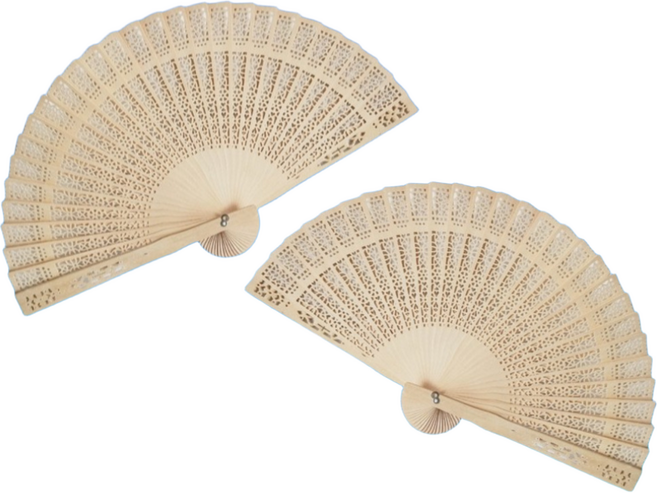 조씨네 전통 대나무 휴대용 접이식 시원한 부채 2p, 2세트