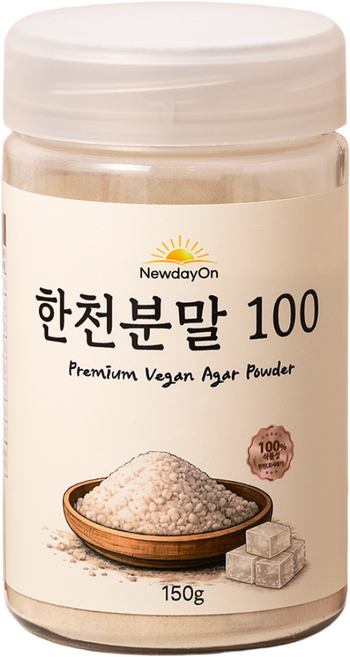 뉴데이온 한천가루 100% 식물성 비건 프리미엄 분말 파우더, 150g, 1개
