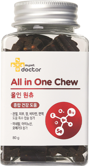 마이펫닥터 강아지 올인원츄 영양제, 80g, 종합영양제, 2개