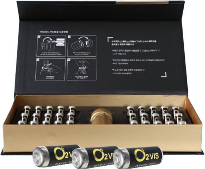 오투비스(O2VIS) 산소캡슐350mL [30캡슐(주입토출기 포함)] [원산지:국산], 30개, 350ml