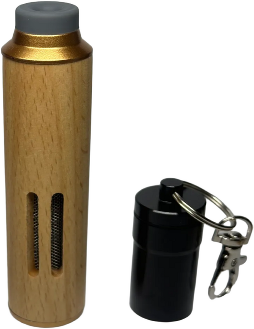 아워딜 휴대용 재털이 스틱 냄새차단 케이스 세트, 골드+블랙, 1세트