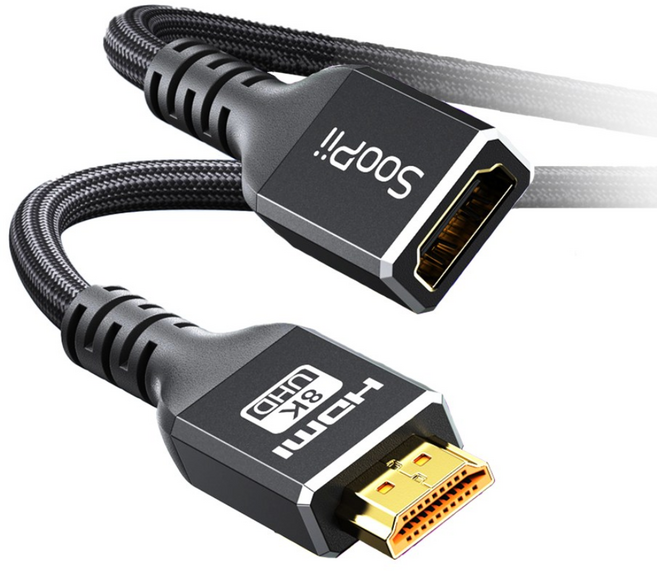 수피 HDMI 2.1 초고해상도 8K 연장케이블 HF80 30cm, 1개