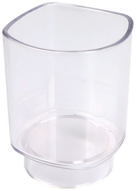 [1+1] 양치컵 욕실 컵 홀더 화장실 물컵, 투명, 1개