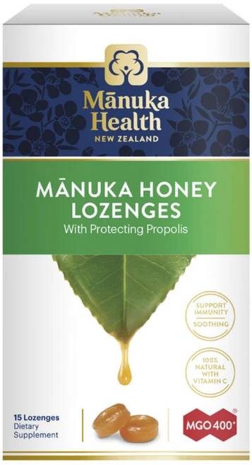 마누카헬스 뉴질랜드 마누카 허니 프로텍팅 프로폴리스 MGO 400+ 비타민 C 로젠지, 15개입, 1개 - 쿠팡