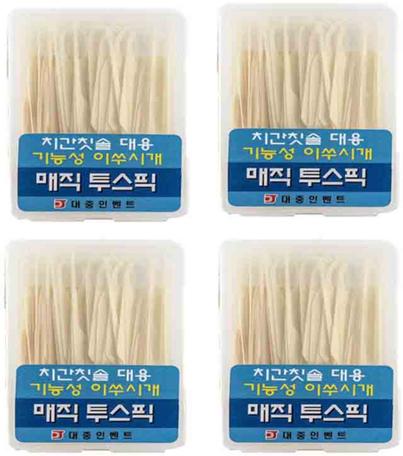 Magic Toothpick 可替代牙間刷 機能性牙籤 7cm, 100入, 4個