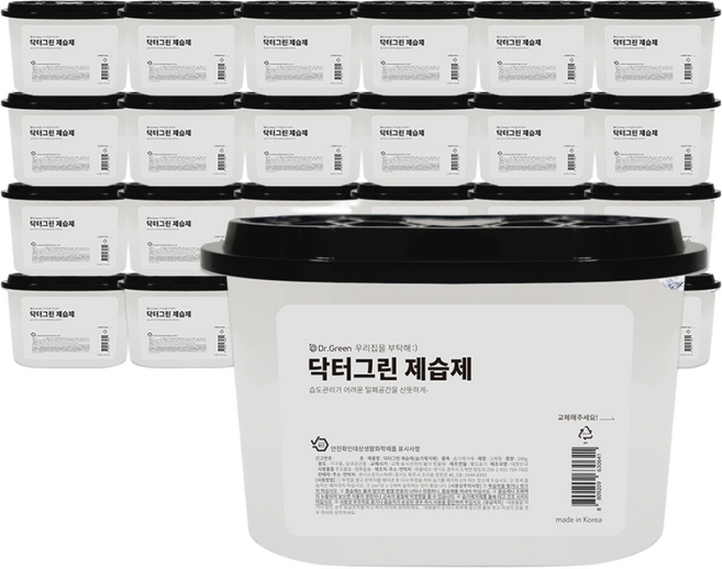 닥터그린 제습제 곰팡이제거 옷장 습기제거제, 240g, 96개