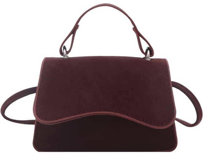 단색 기모 숄더백 크로스백으로도 연출 가능한 미니 스퀘어백