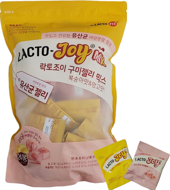 락토조이 구미젤리 믹스 유산균 젤리+미니약과 1개 증정, 25g, 24개