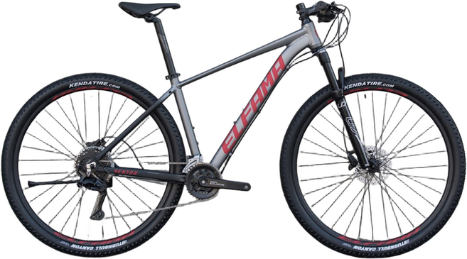 엘파마 벤토르 V4 / 입문용 MTB 자전거, 1개, 1042cm, 스모크그레이 / XS (27.5인치)