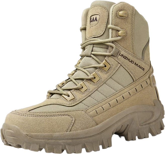 Aesero 남성 하이탑등산화 방수 미끄럼 방지 트레킹화 전투화