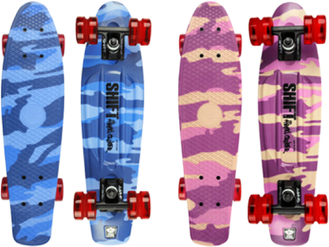 버즈런 크루져보드 시프트 58cm(22") 안전인증제품, 핑크, 1개