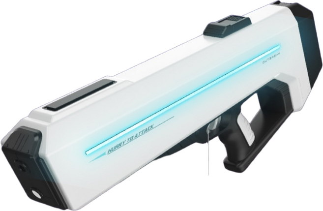 신형 전동 자동펌프 대용량 물통 워터건 자동분수 12M 사거리 워터파크 어린이 성인 전동물총 Electric Water Gun 워터밤, 회색 조명/자흡, 1개