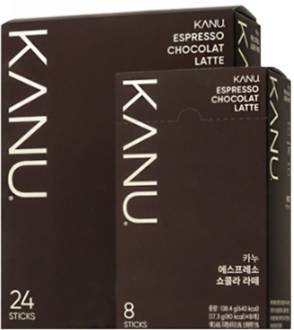 글로벌스토어 카누 쇼콜라 에스프레소 라떼 동서, 17.3g, 8개입, 1세트