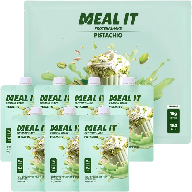 밀잇 단백질 쉐이크 피스타치오맛 7p, 280g, 1개 - 쿠팡