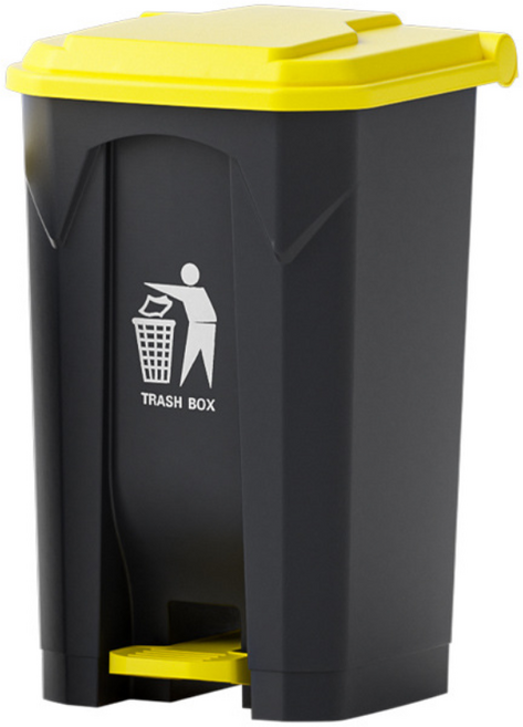 호가 대용량 튼튼 휴지통/20L부터 100L까지/페달형 업소용 가정용 사무실 쓰레기통 재활용 분리수거함, 1개