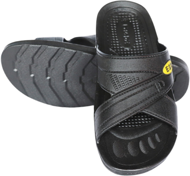 정전기방지 제전 ESD 슬리퍼 신발 제전화 푹신한 사무실 클린룸 작업 공장, 1세트, 블랙