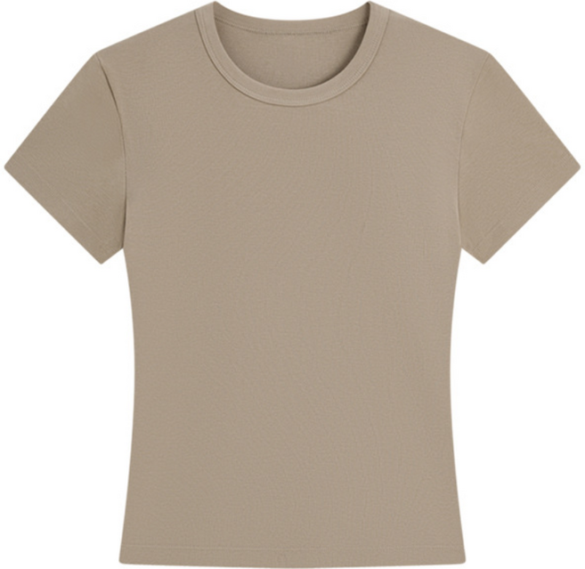 여성 슬림핏 반팔티 순면 혼방 기본 라운드넥 데일리 티셔츠 빅 사이즈