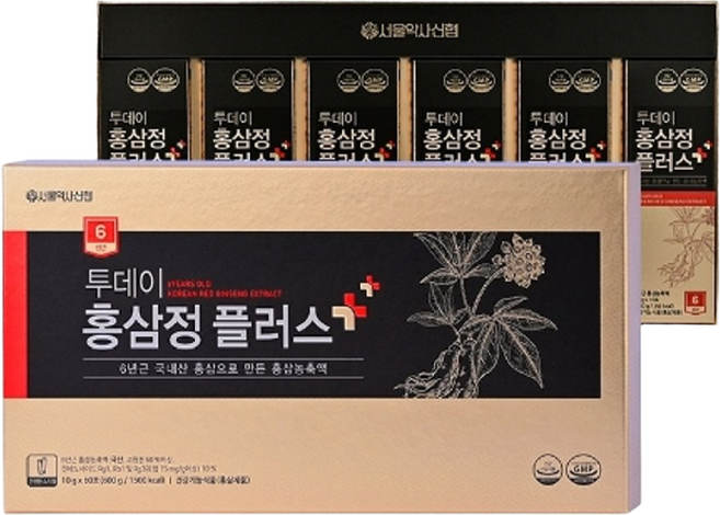 [서울약사신협] 투데이 홍삼정 플러스 60포, 600g, 1개