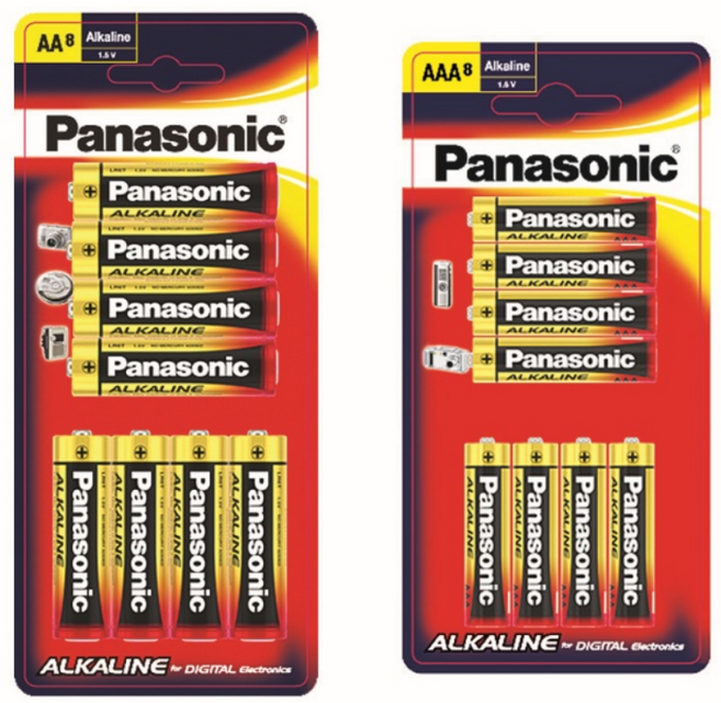 파나소닉 알카라인 AA 건전지 8p + AAA 건전지 8p, 16개입, 1세트