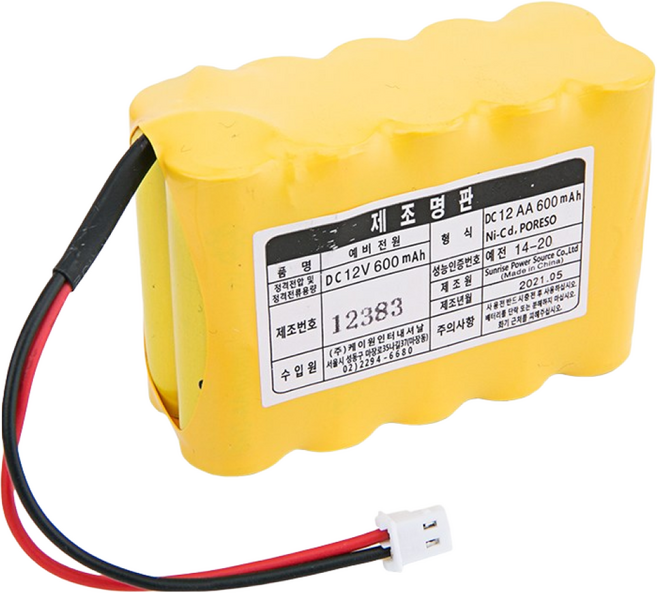 케이원 포레소 소방예비전원 DC 12V AA 600mAh (2x5), 1개
