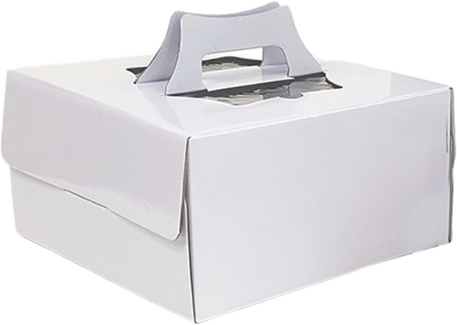 서흥이앤팩 무지 화이트 1호 케이크 상자 (받침 선택), 박스만구매, 50개