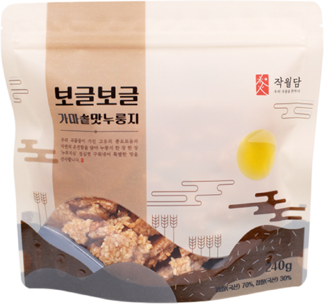 작월담 보글보글 끓여먹는 가마솥 맛 누룽지, 240g, 1개