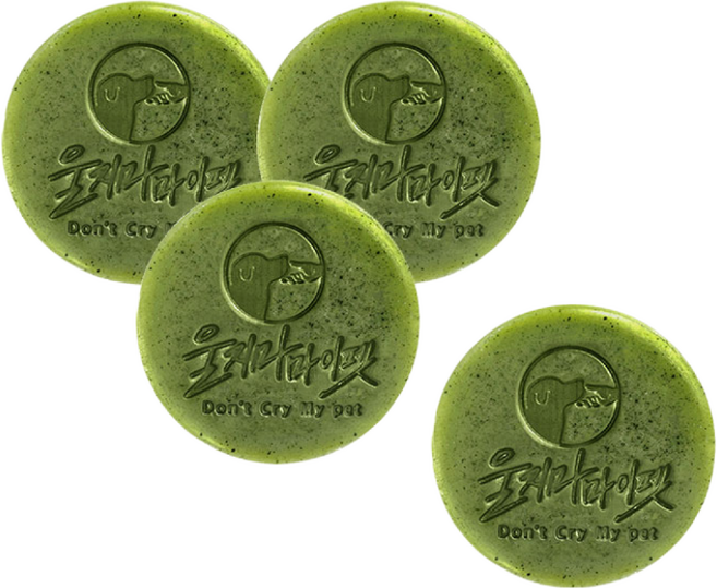 울지마마이펫 올인원 퇴치비누3+1 / 강아지목욕 고양이목욕 강아지비누 고양이비누 강아지진드기 강아지트러블 강아지피부진정 강아지샴푸 고양이샴푸, 4개, 100g