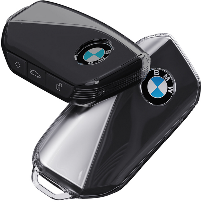 칸탐 BMW 키 케이스 투명 스마트키 키홀더 호환상품, A타입:투명+투명블랙