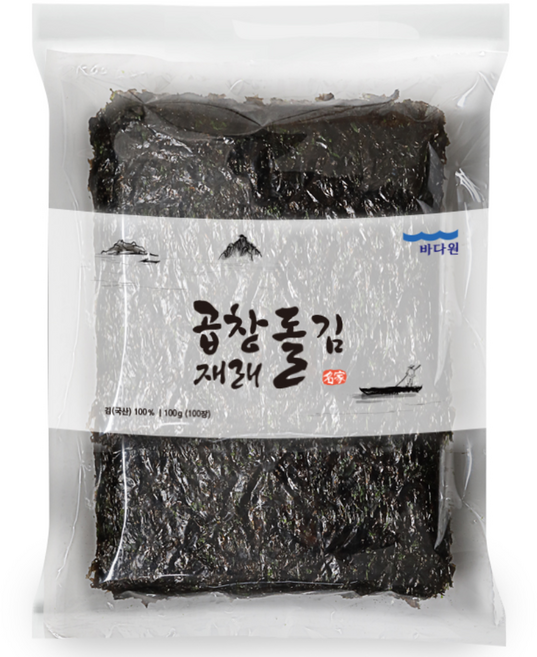 바다원 곱창 재래 돌김 100p, 180g, 1개