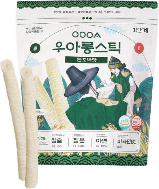 우아 롱스틱, 1개, 40g, 단호박맛