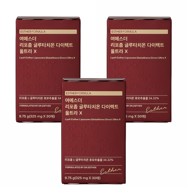 여에스더 리포좀 글루타치온 다이렉트 울트라 X (순도 90% 리포좀글루타치온 필름), 9.75g, 3개