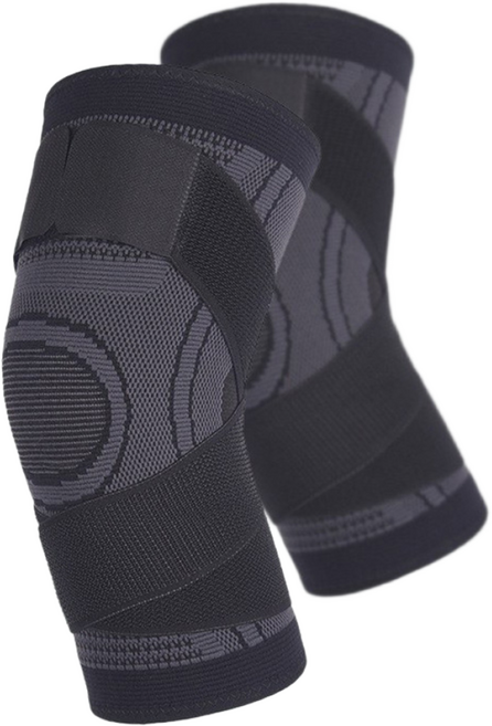 [무배]머슬아트 무릎 보호대 1p / 근육 관절 등산 헬스 런닝, 1개, 블랙