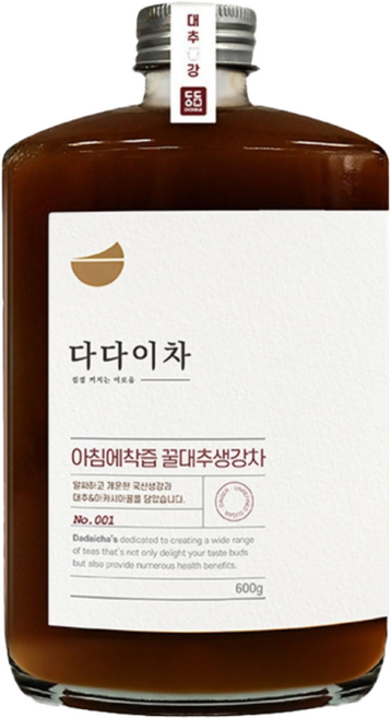 다다이차 대추생강차 수제차 국산차 건강차 액상차, 620g, 1개입, 1개