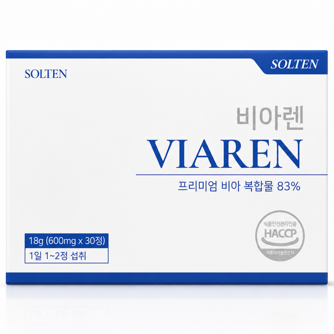 [비아렌] 남성정활제 600mg 국내 유일 활력 책임 솔루션 정력, 1개, 30정