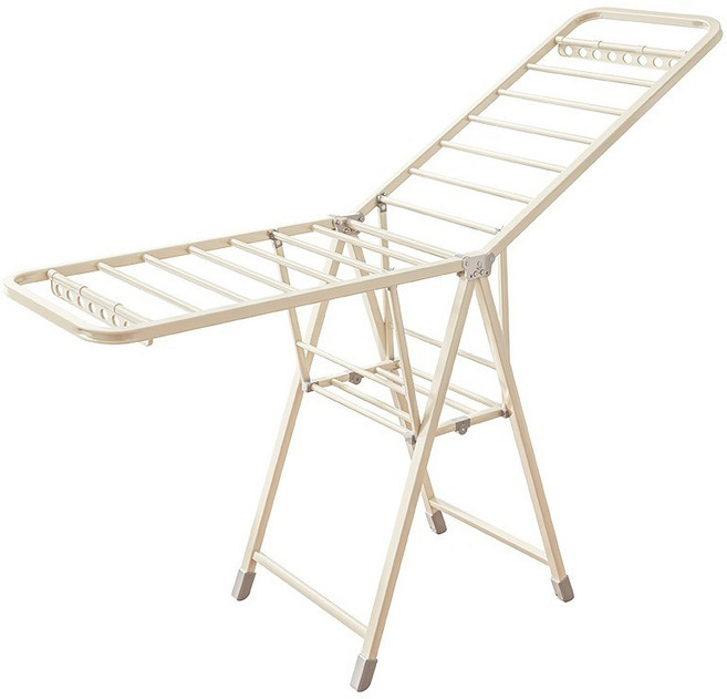 kb 가정용 튼튼한 3단 건조대 이동형 접이식 건조대 믹스 컬러 대형 건조대, A 화이트