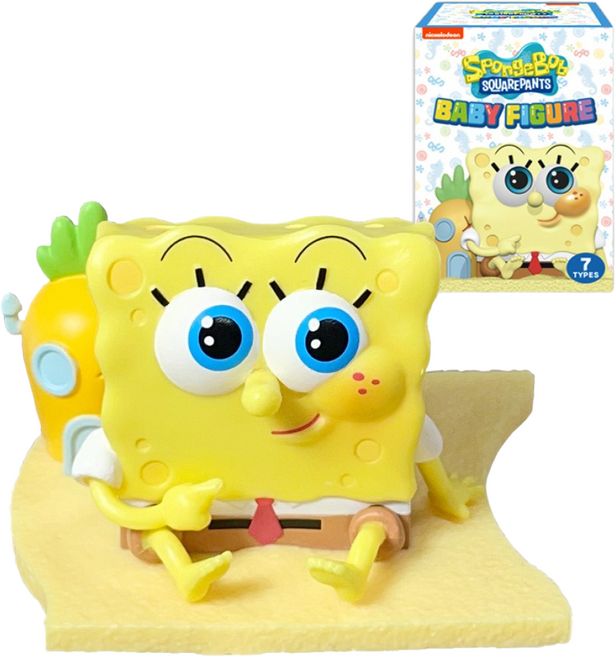 스폰지밥 베이비 랜덤 피규어 (1개 랜덤발송), 1개