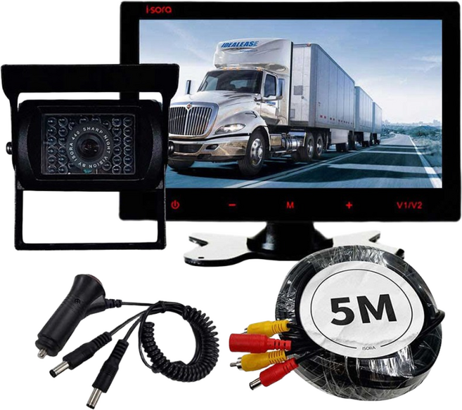 아이소라 국산 픽셀플러스 화물차 후방카메라, 01.시모스_블랙+7거치형480+Y시거잭+일체형5M