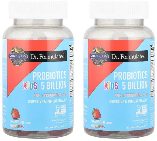 1+1 가든오브라이프 키즈 프로바이오틱스 구미젤리 딸기맛 60개 프로바이오틱 PROBIOTIC PROBIOTICS, 60정 - 쿠팡