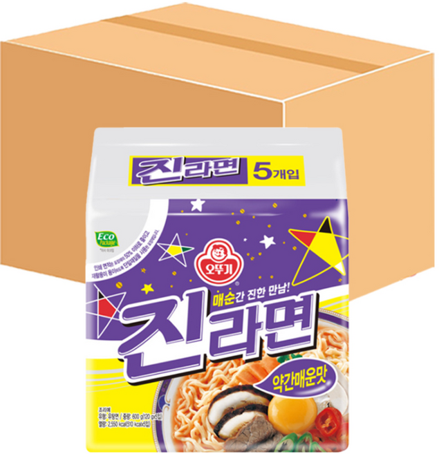 오뚜기 진라면 약간매운맛 120g, 40개