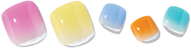 오호라 P 워터컬러 젤스트립 페디 세트, water color painting, 1개