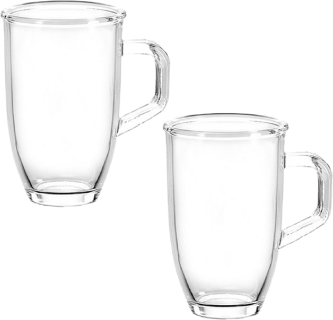 글라스락 손잡이 빅 머그컵 530ml, 투명, 2개