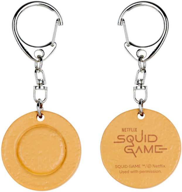 비스트킹덤 넷플릭스 오징어게임 달고나 키링, 1개, 동그라미