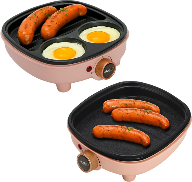 논스틱코팅 컴팩트한 미니 브런치 전기그릴, 브런치 미니 전기그릴(KTY-1000BFG), 1개