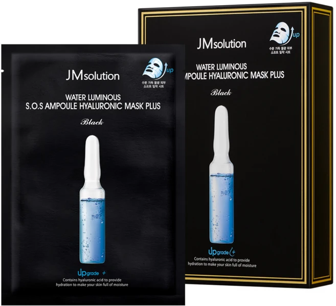 제이엠솔루션 물광 에스오에스 앰플 히아루로닉 마스크 플러스, 1개, 10개입 - 쿠팡