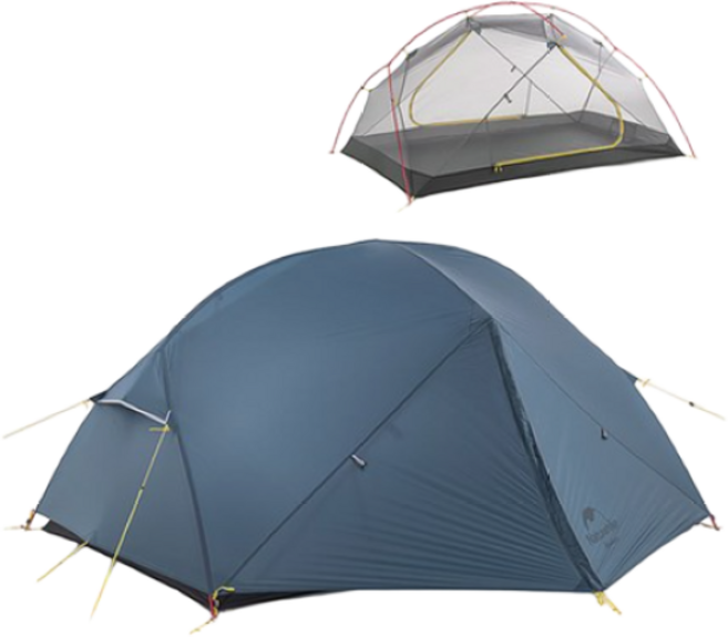 네이처하이크 UL 몽가2 텐트 210T, 2인, 210T 펜텀 블루