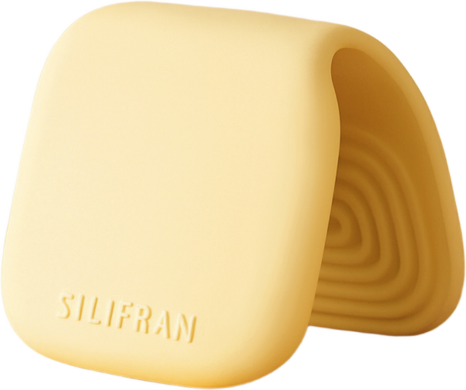 실리프랑 마그넷 실리콘 냄비 손잡이 내열 주방장갑, 1세트, 버터옐로우 2P