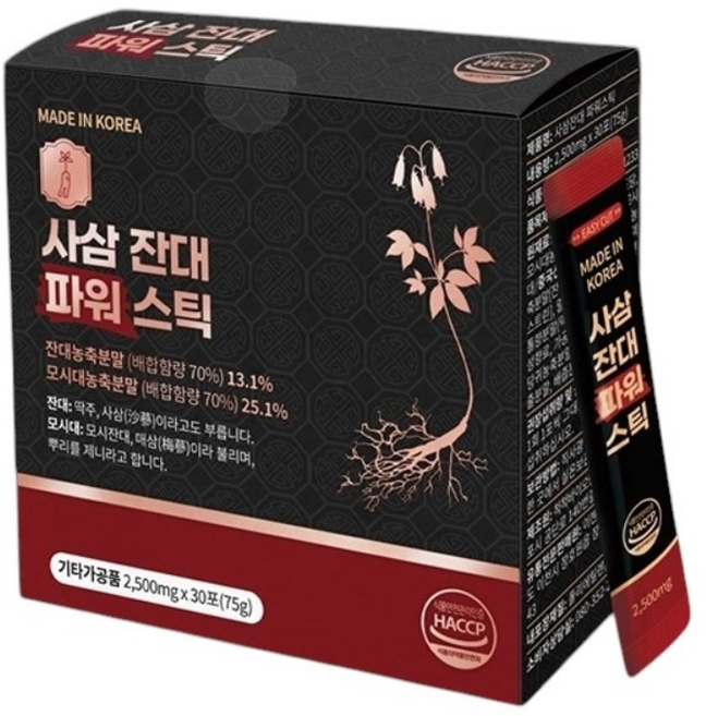 사삼잔대 파워스틱, 30개, 2.5g
