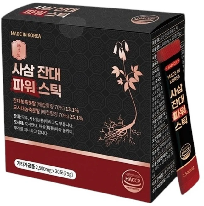사삼잔대 파워스틱, 30개, 2.5g - 쿠팡